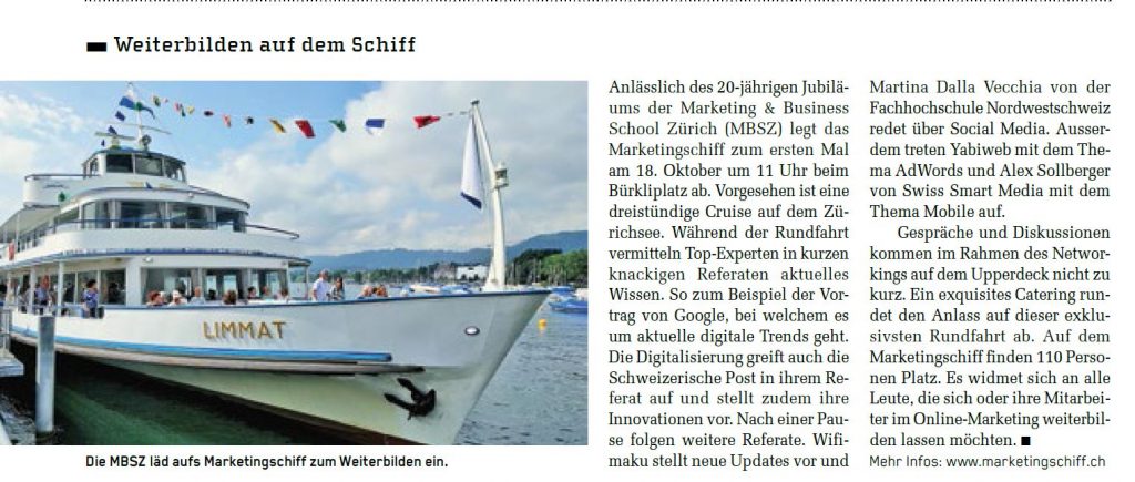 Weiterbilden auf dem Schiff